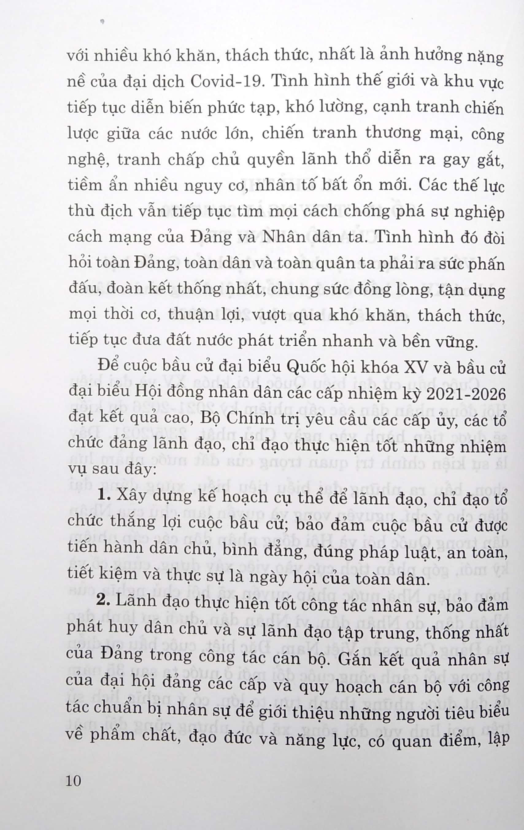 các văn bản chỉ đạo, hướng dẫn bầu cử đại biểu quốc hội khóa xv và đại biểu hội đồng nhân dân các cấp nhiệm kỳ 2021-2026
