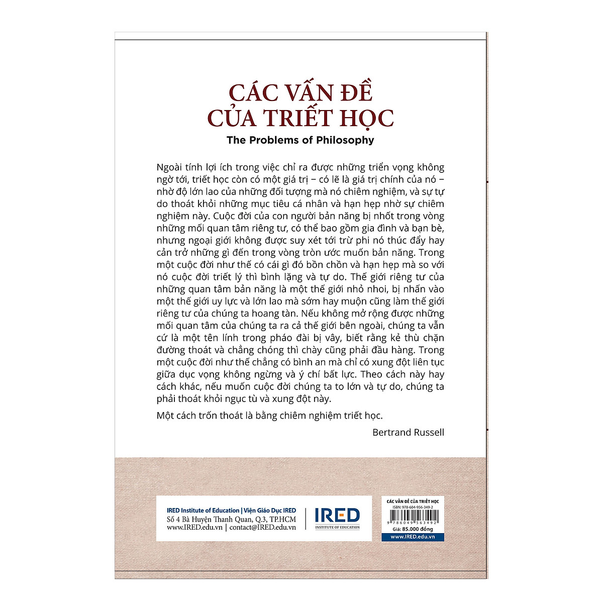 các vấn đề của triết học - the problems of philosophy (tái bản)