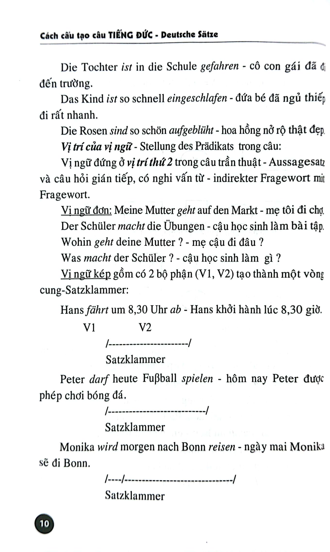 cách cấu tạo câu tiếng đức (tái bản 2024)
