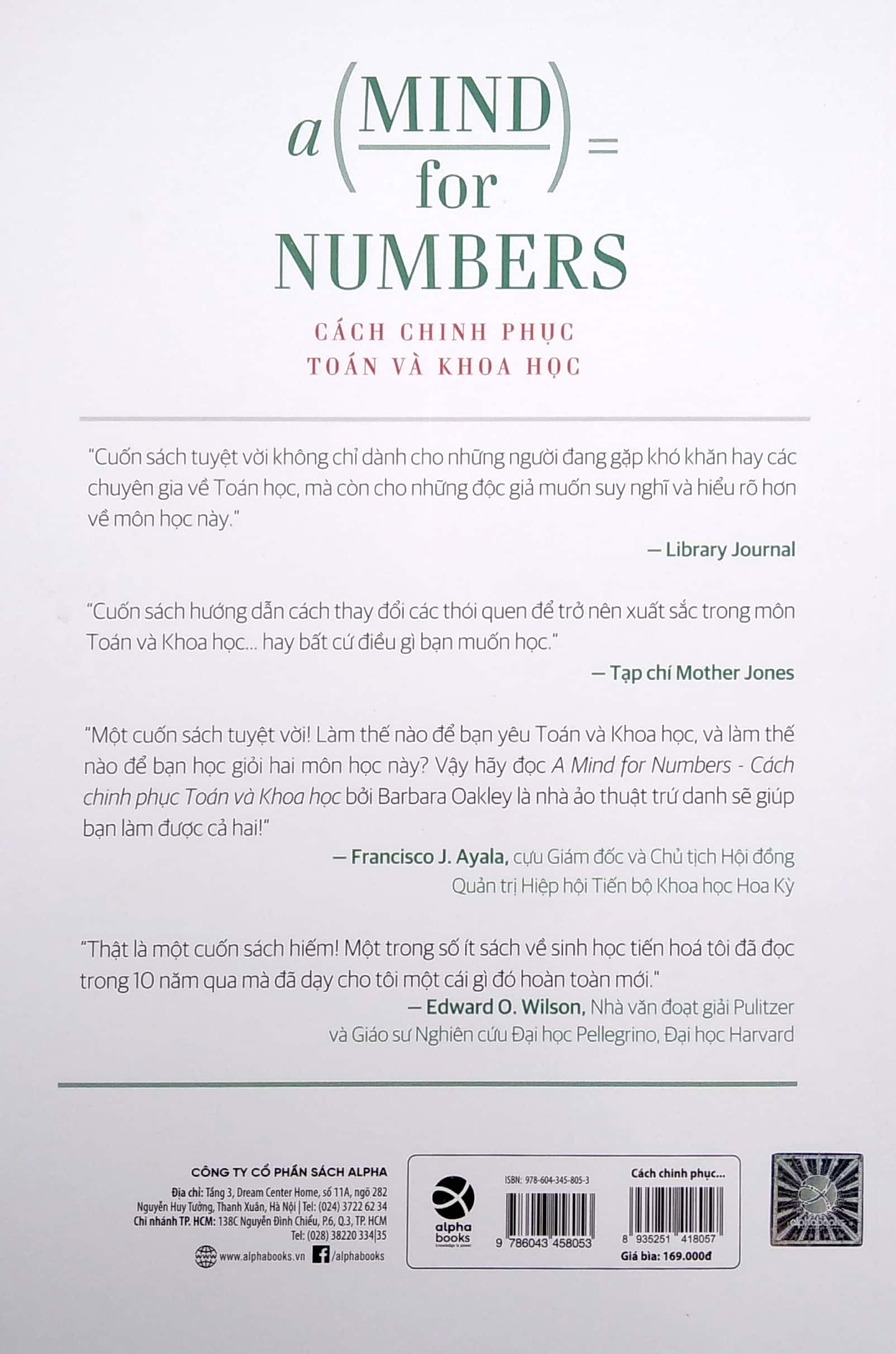 cách chinh phục toán và khoa học - a mind for numbers (tái bản 2022)