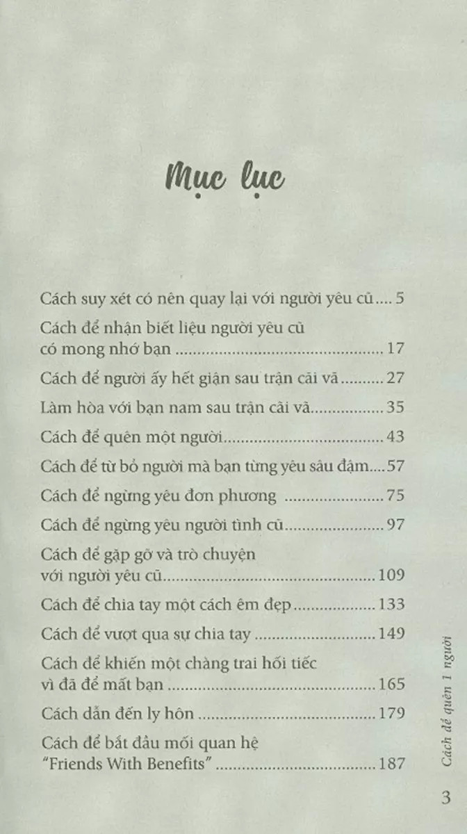 cách để quên một người