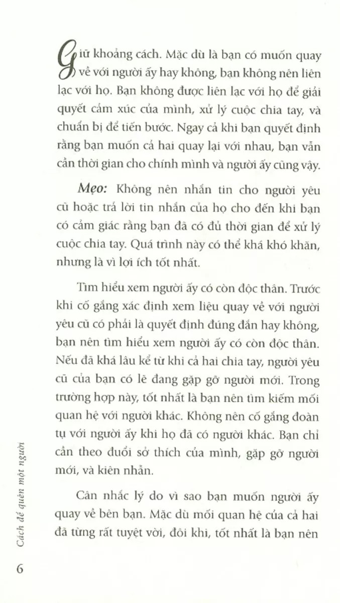 cách để quên một người