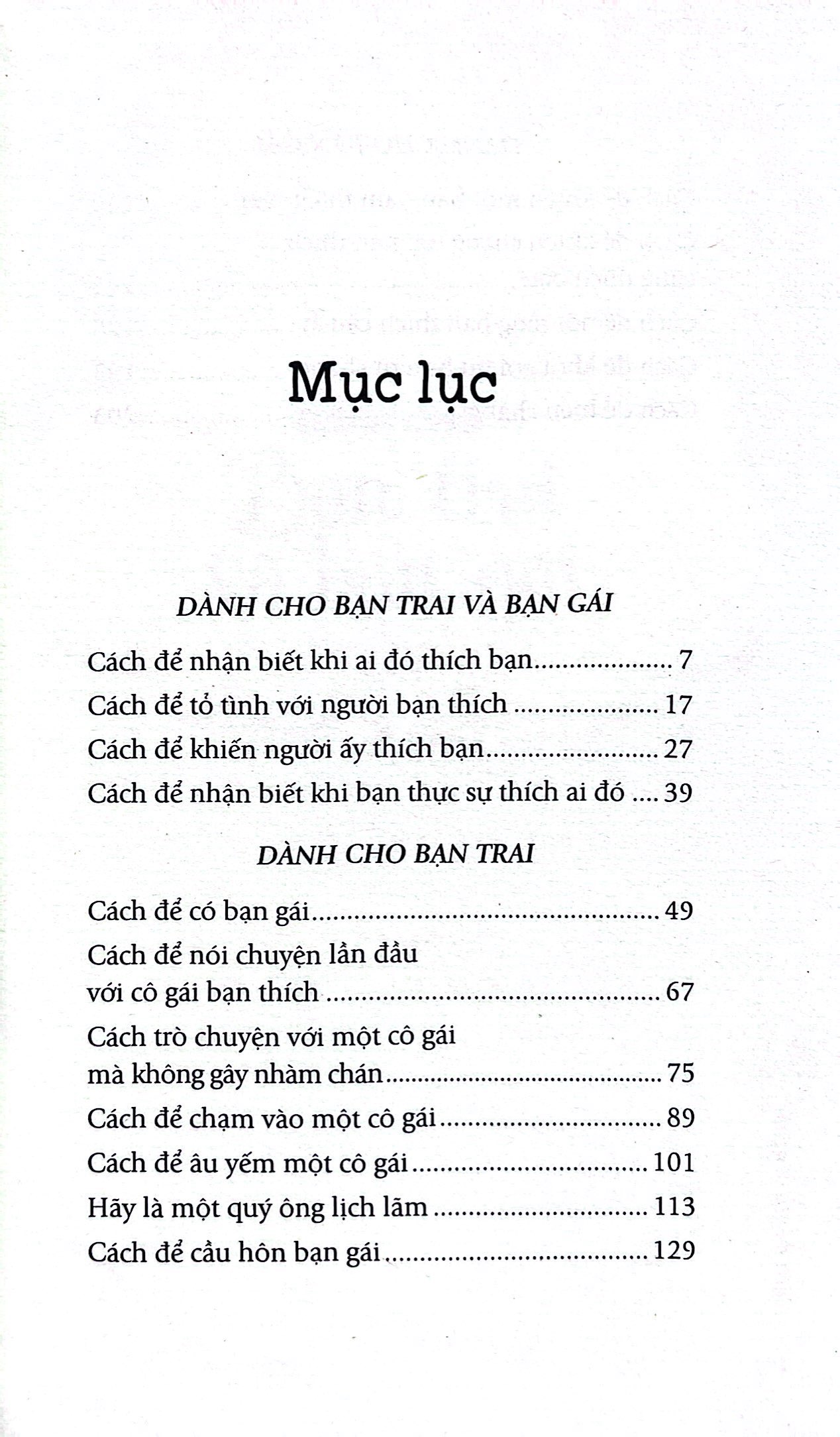 cách để yêu 1 người
