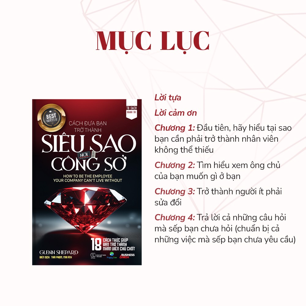 cách đưa bạn trở thành siêu sao nơi công sở - how to be the employee your company can't live without - bìa cứng