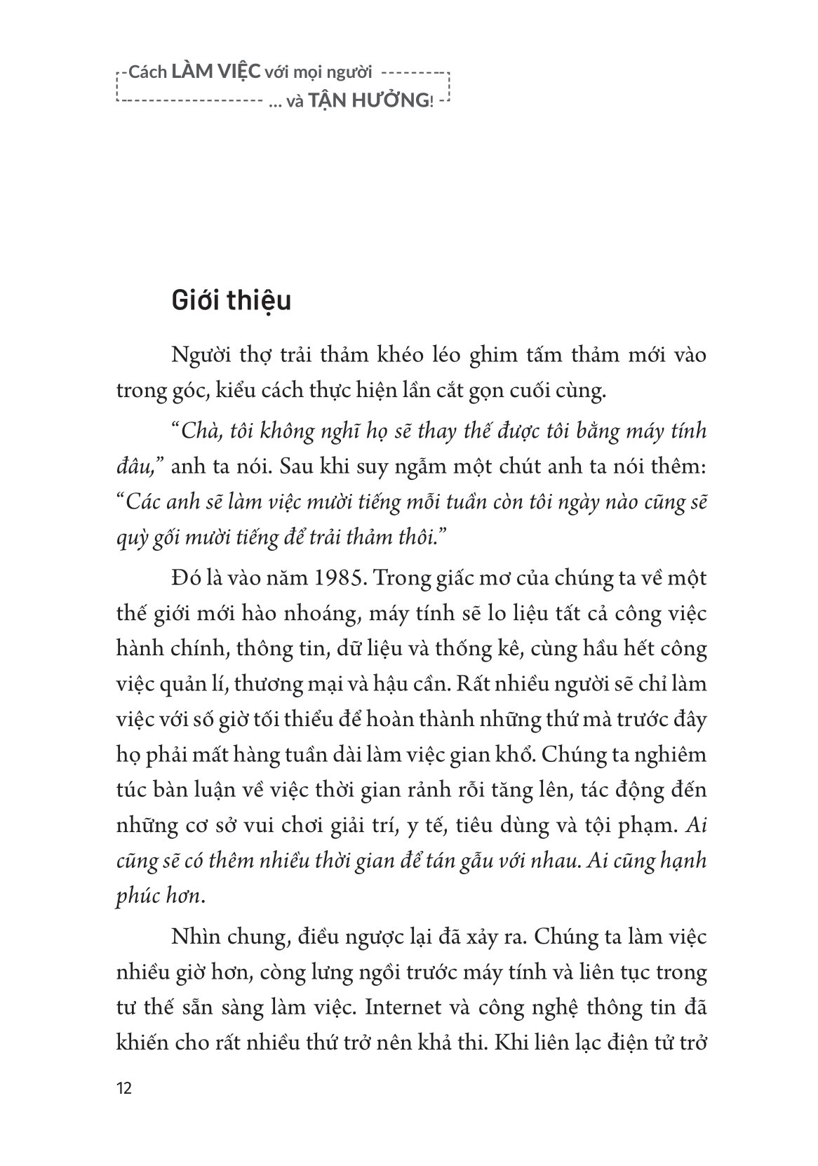 cách làm việc với mọi người và tận hưởng