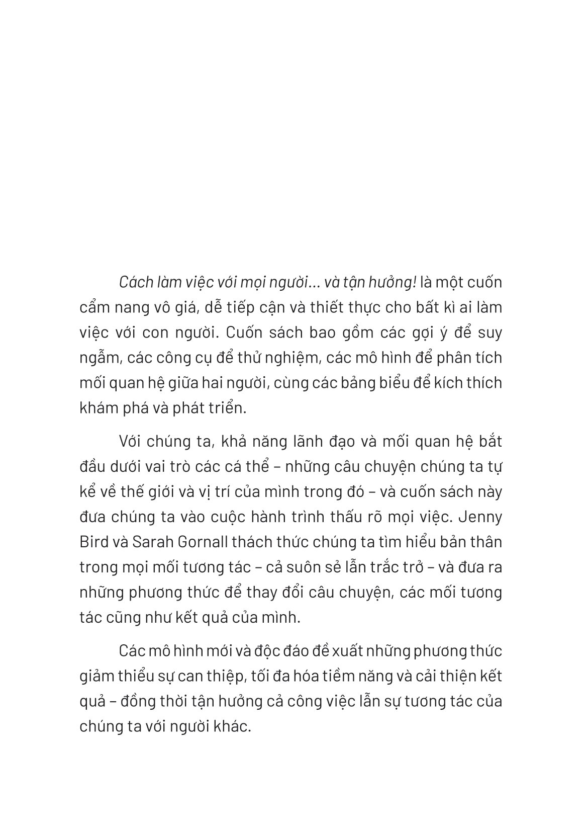 cách làm việc với mọi người và tận hưởng