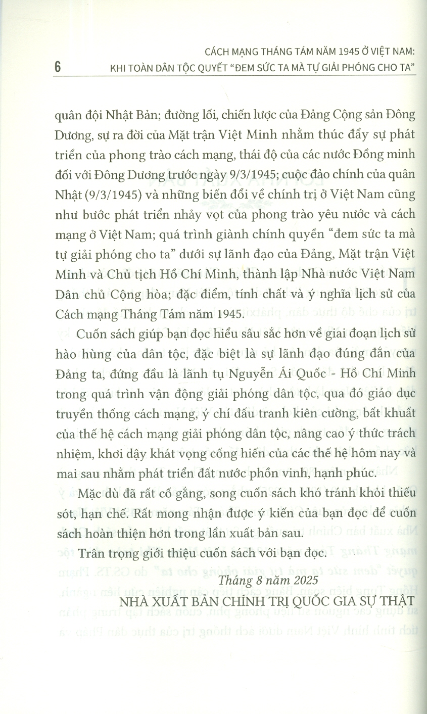Cách Mạng Tháng Tám Năm 1945 Ở Việt Nam