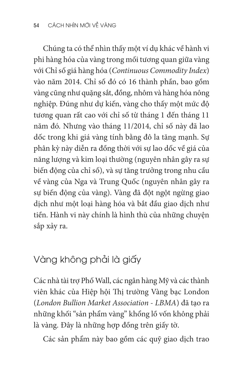 Cach Nhin Moi Ve Vang - The New Case For Gold