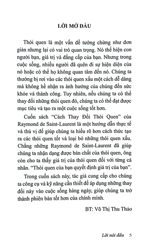 cách thay đổi thói quen