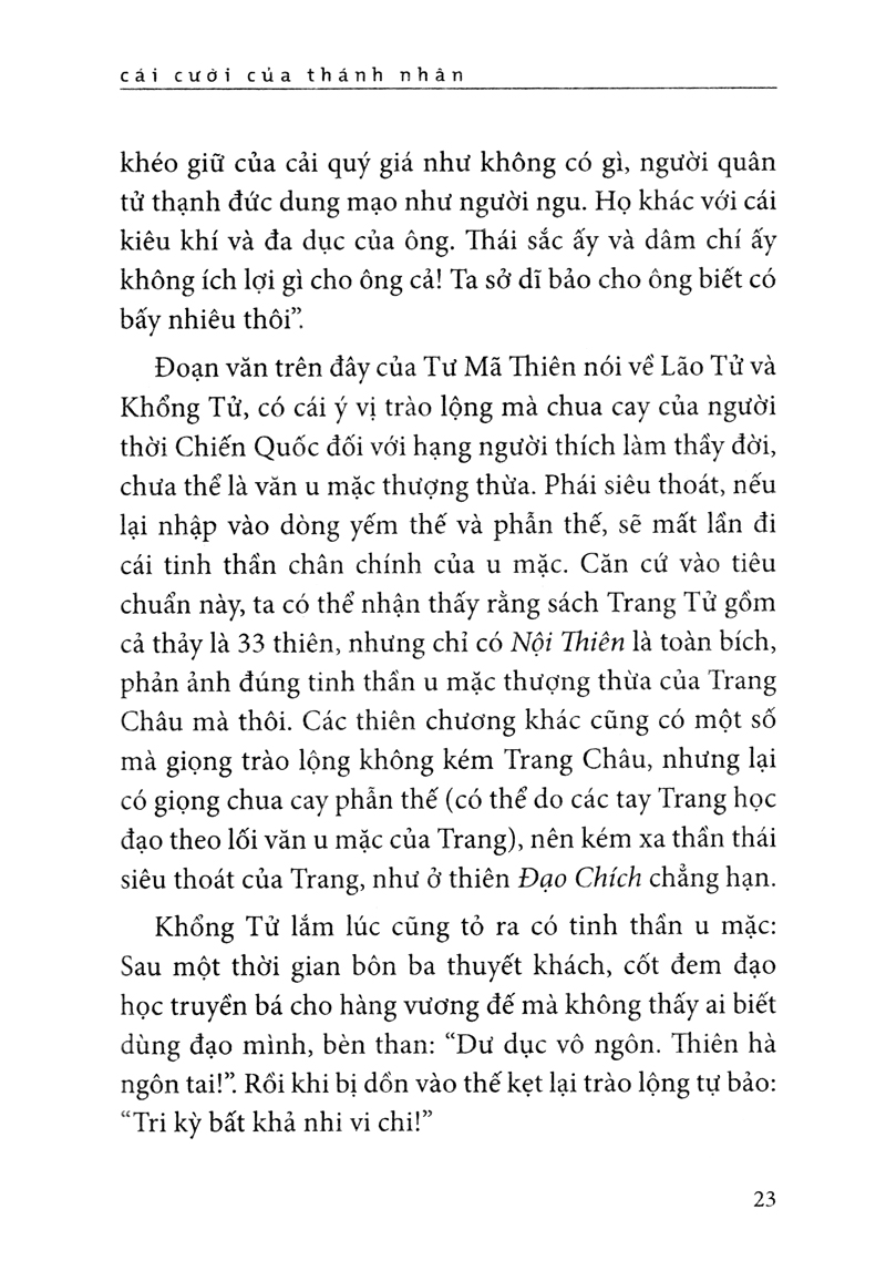 cái cười của thánh nhân (tái bản 2021)