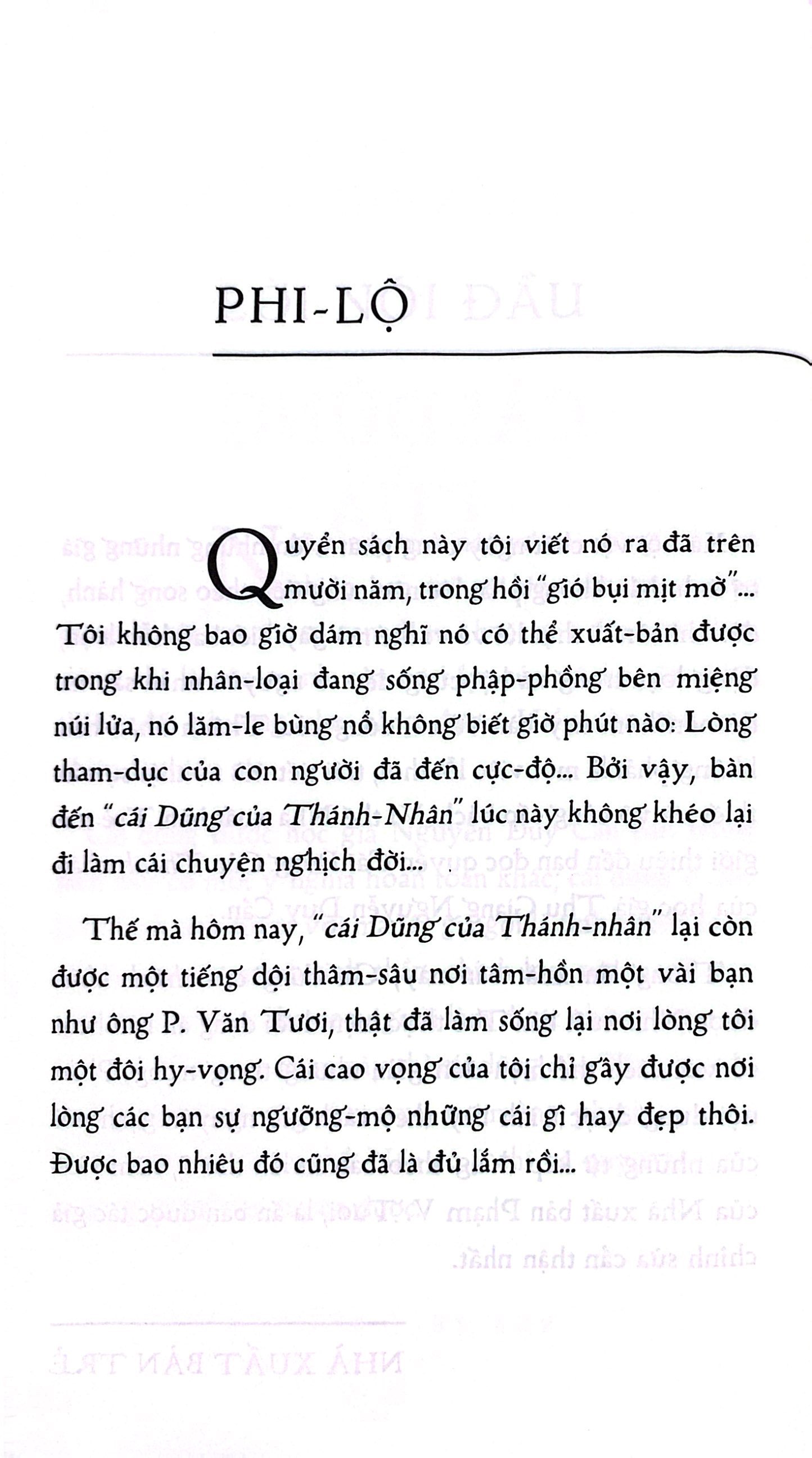 cái dũng của thánh nhân (ấn bản hoài cổ)