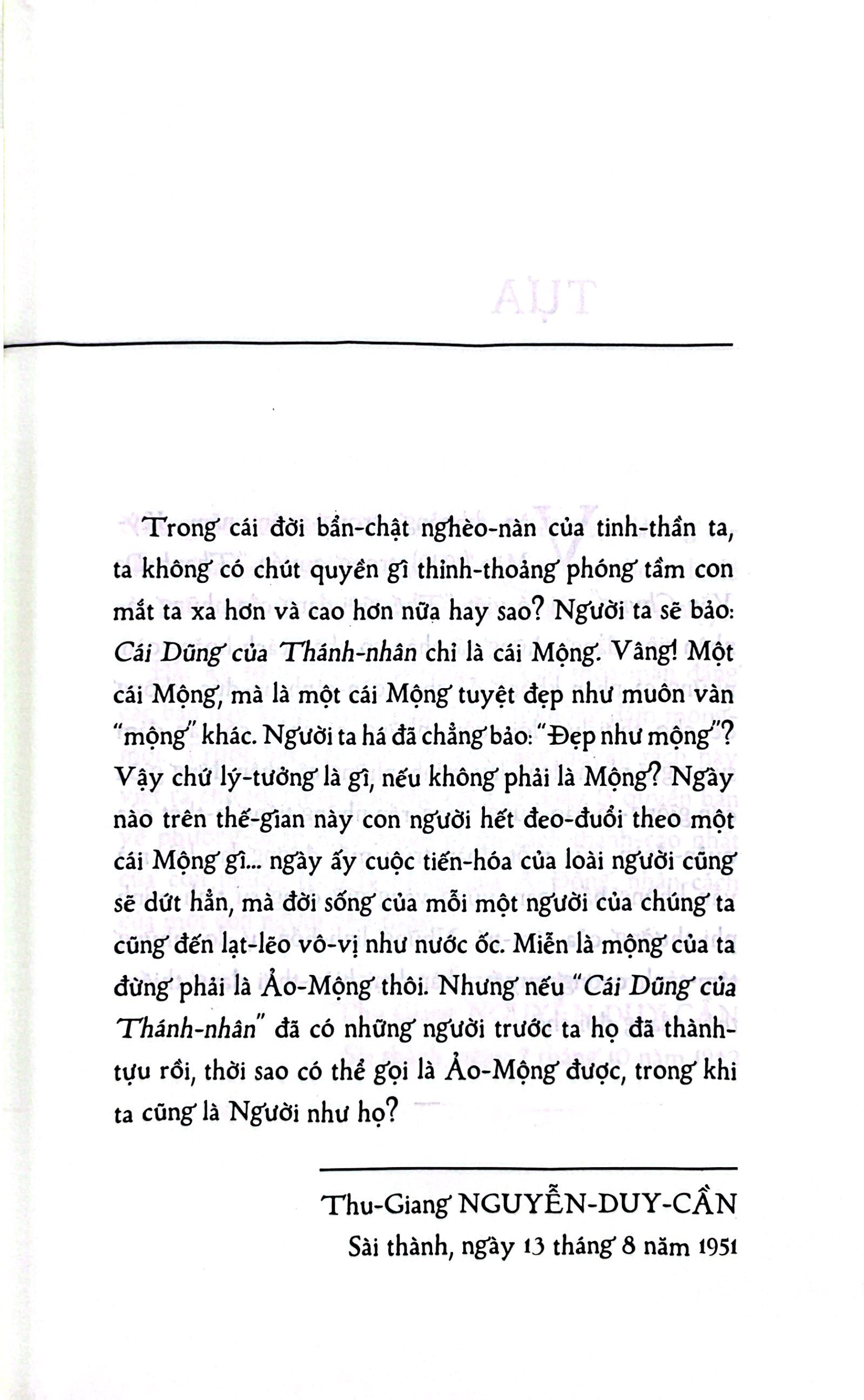 cái dũng của thánh nhân (ấn bản hoài cổ)