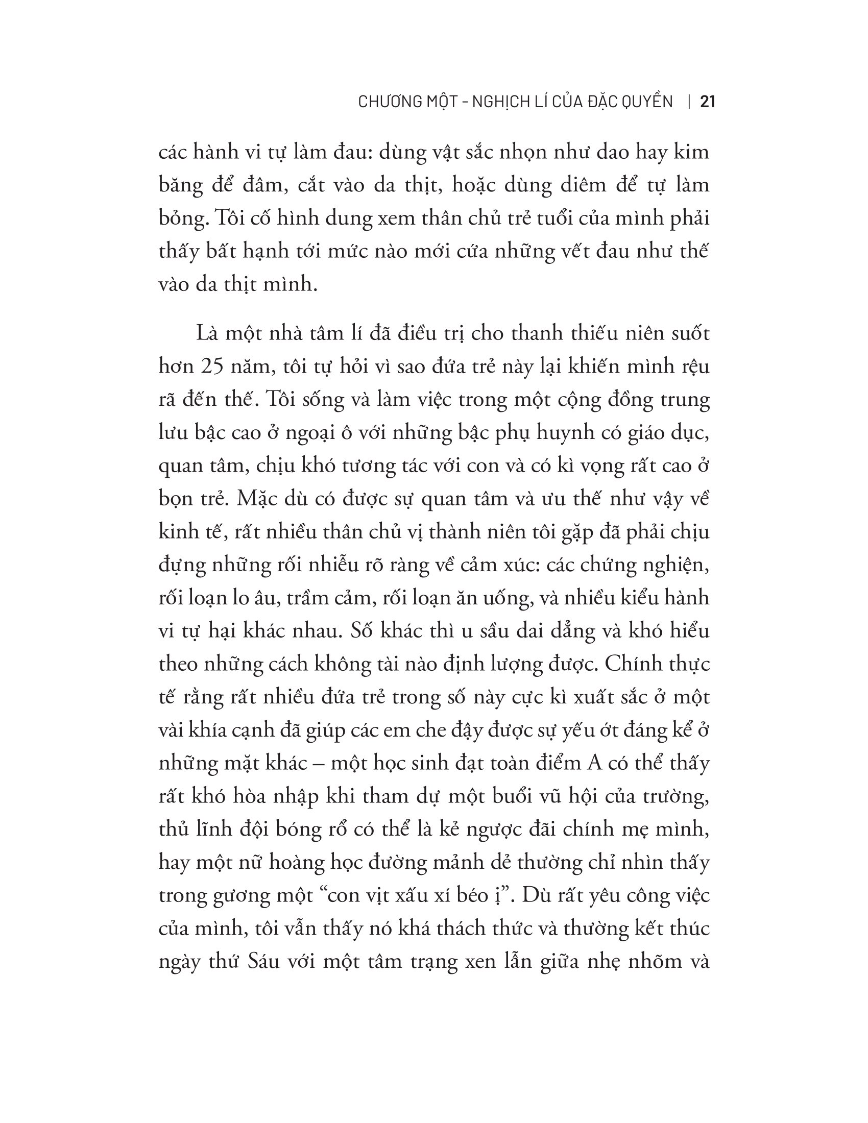 cái giá của đặc quyền