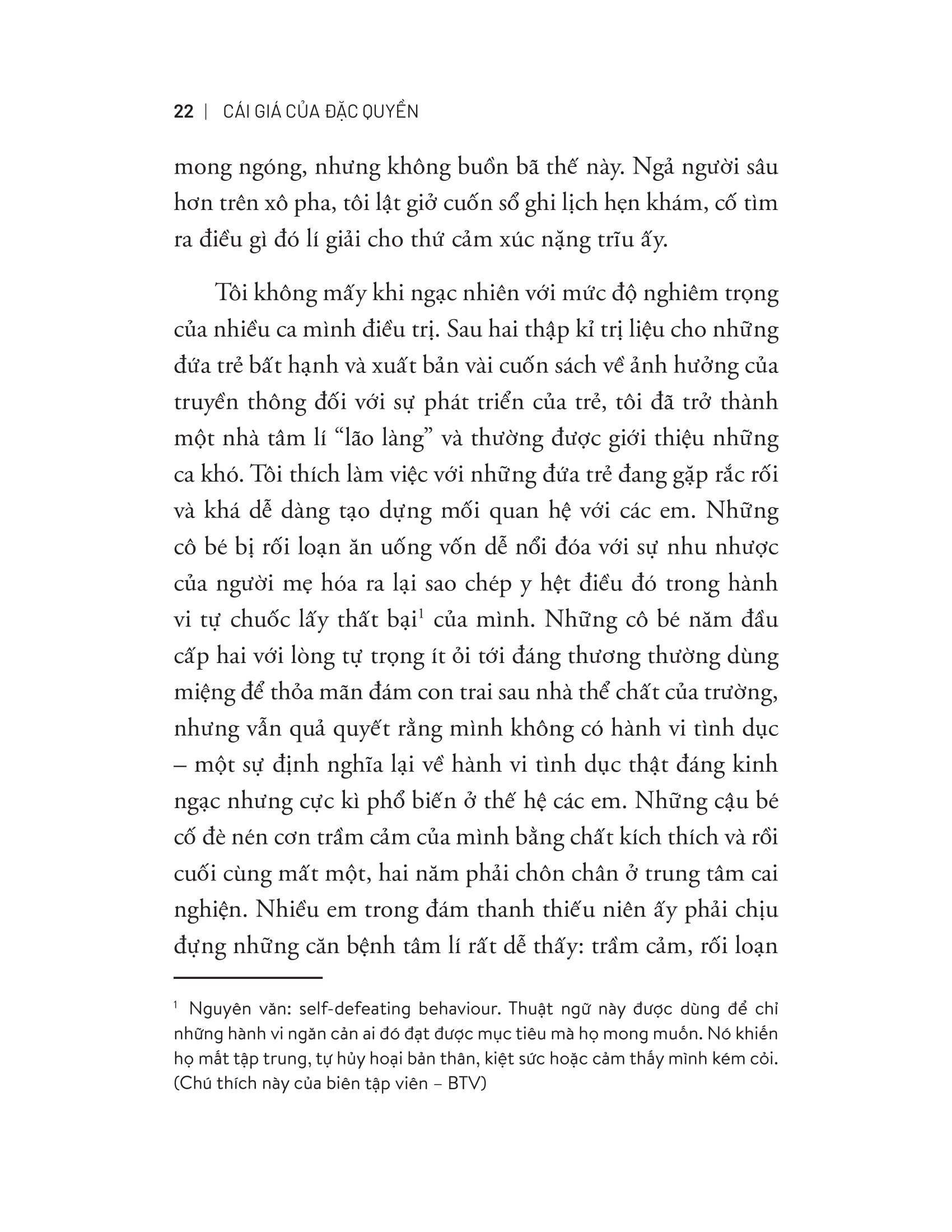 cái giá của đặc quyền