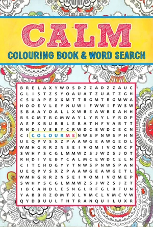 calm colouring book & word search