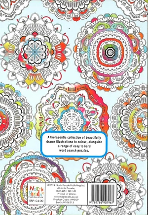 calm colouring book & word search