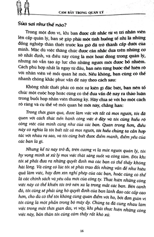 cạm bẫy trong quản lý