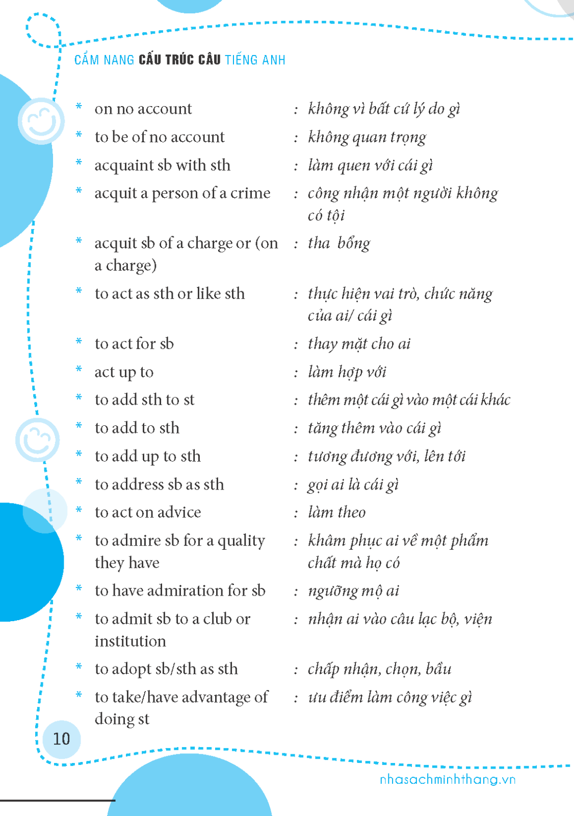 cẩm nang cấu trúc câu tiếng anh (tái bản 2023)