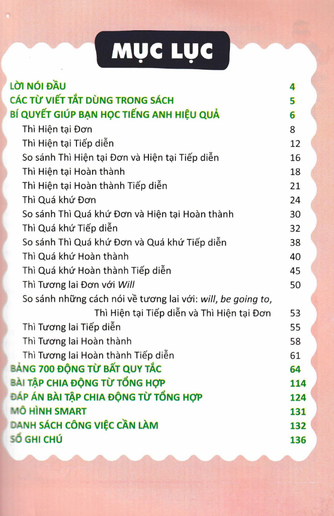 cẩm nang chinh phục các thì và động từ bất quy tắc trong tiếng anh