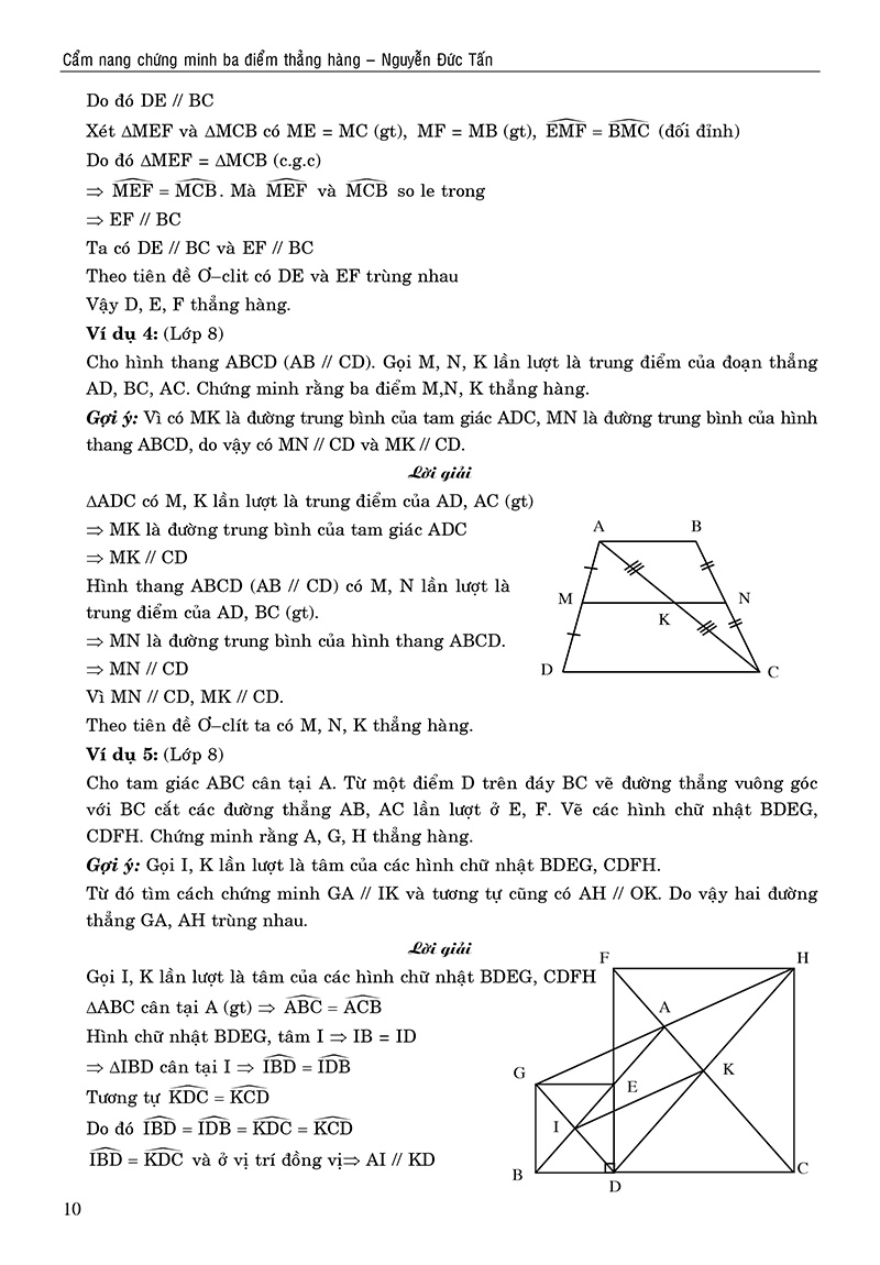 cẩm nang chứng minh ba điểm thẳng hàng