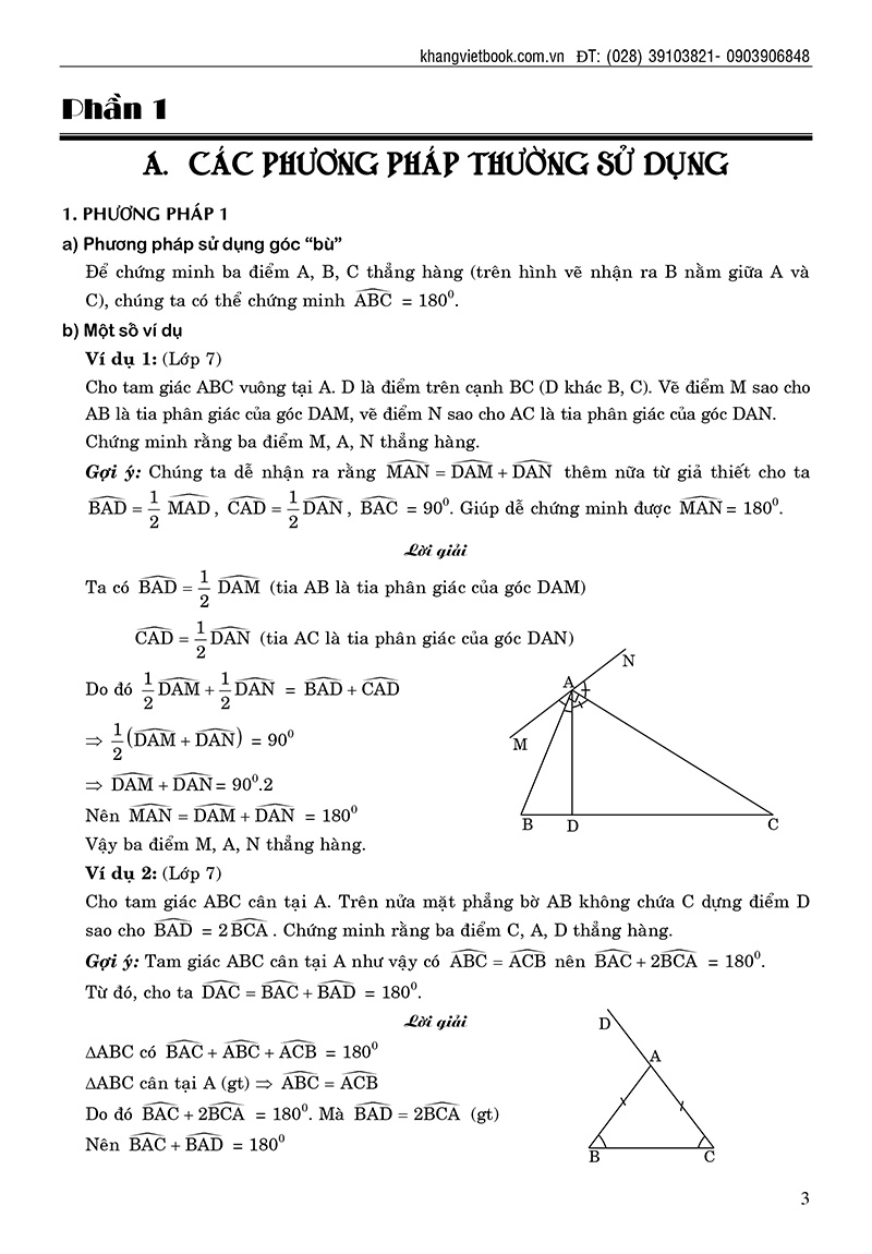 cẩm nang chứng minh ba điểm thẳng hàng