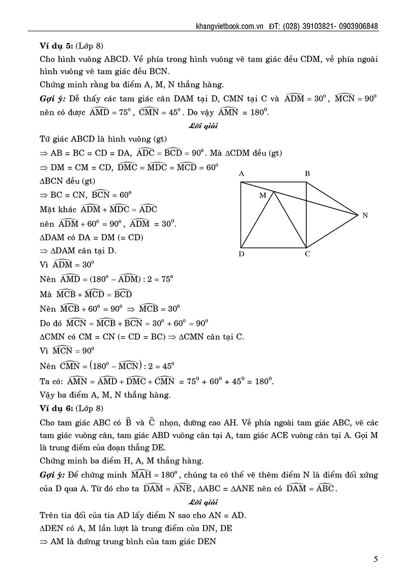cẩm nang chứng minh ba điểm thẳng hàng