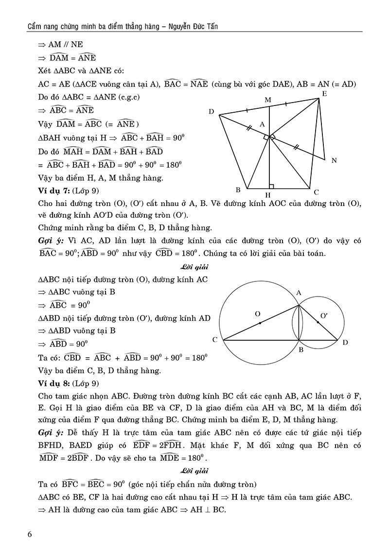 cẩm nang chứng minh ba điểm thẳng hàng