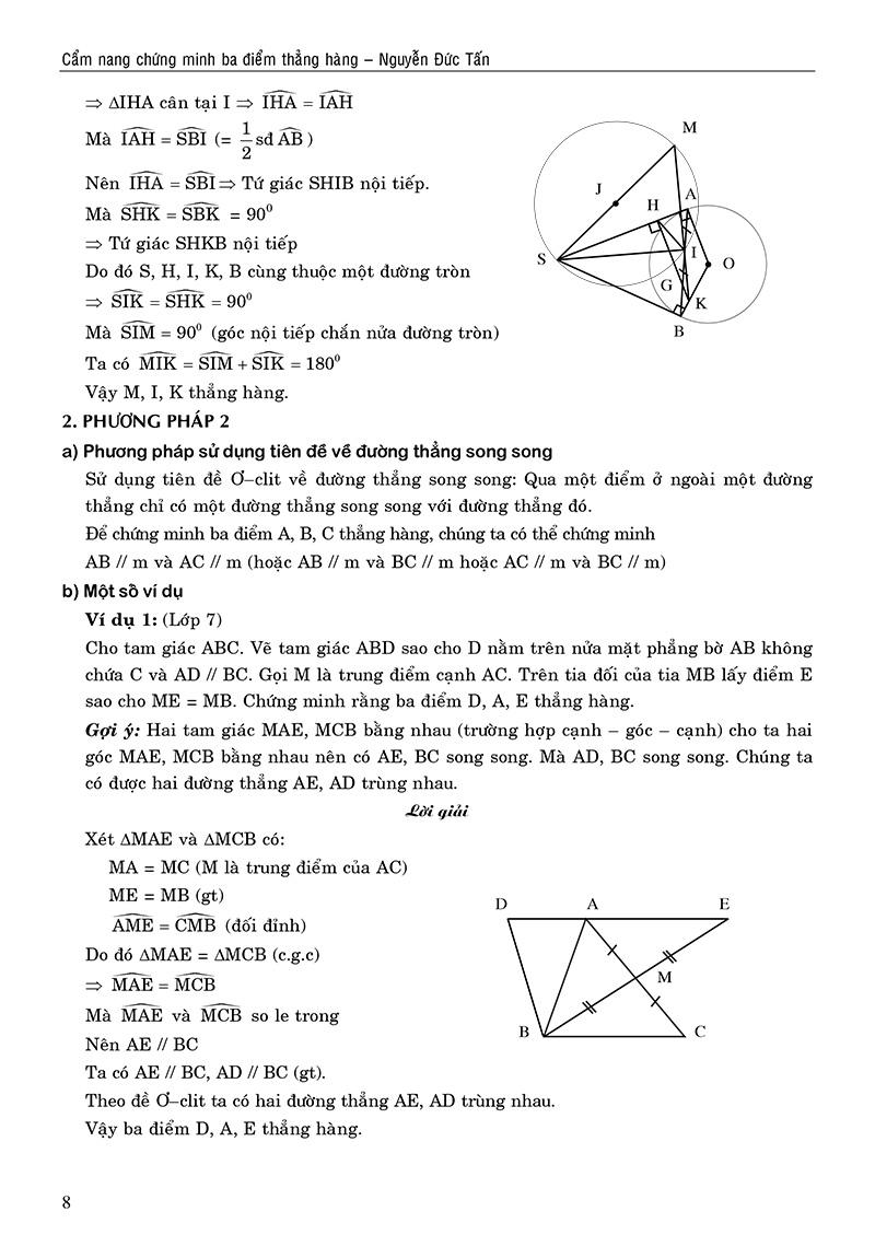 cẩm nang chứng minh ba điểm thẳng hàng