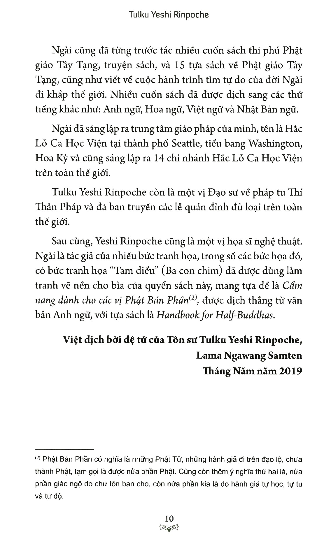 cẩm nang dành cho các vị phật bán phần