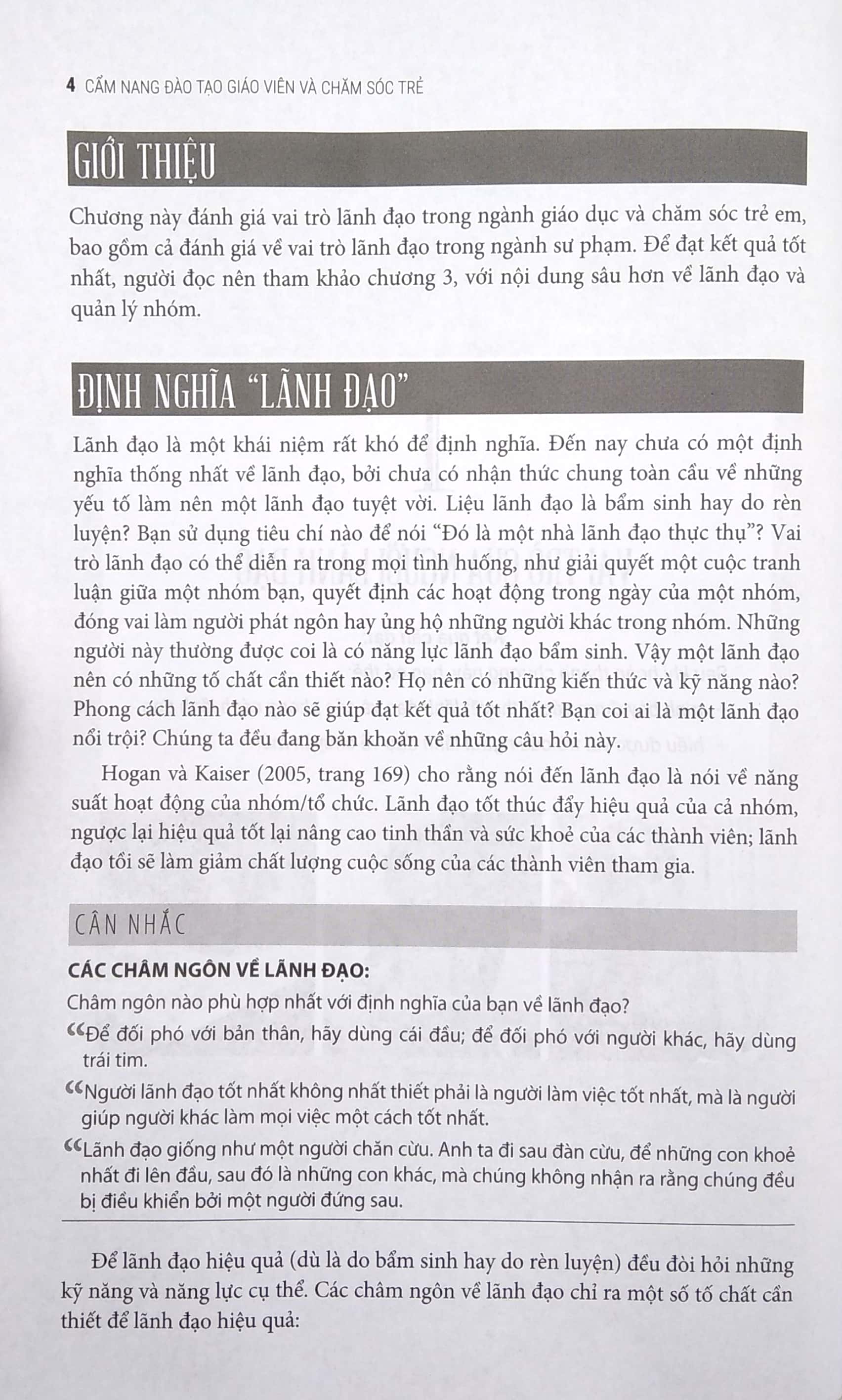 cẩm nang đào tạo giáo viên và chăm sóc trẻ - the big picture 4e and the business of the child care 4e