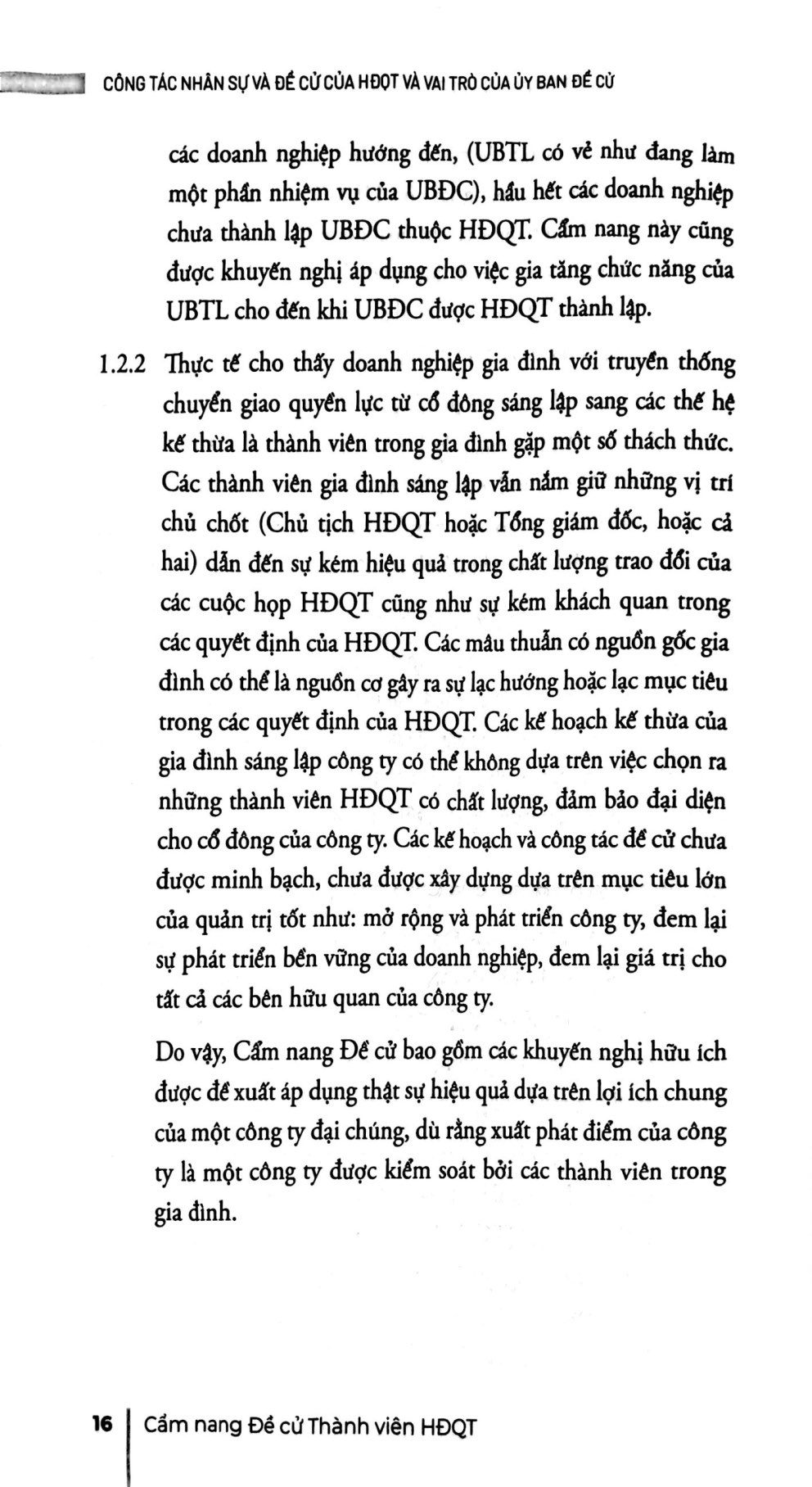 cẩm nang đề cử thành viên hội đồng quản trị