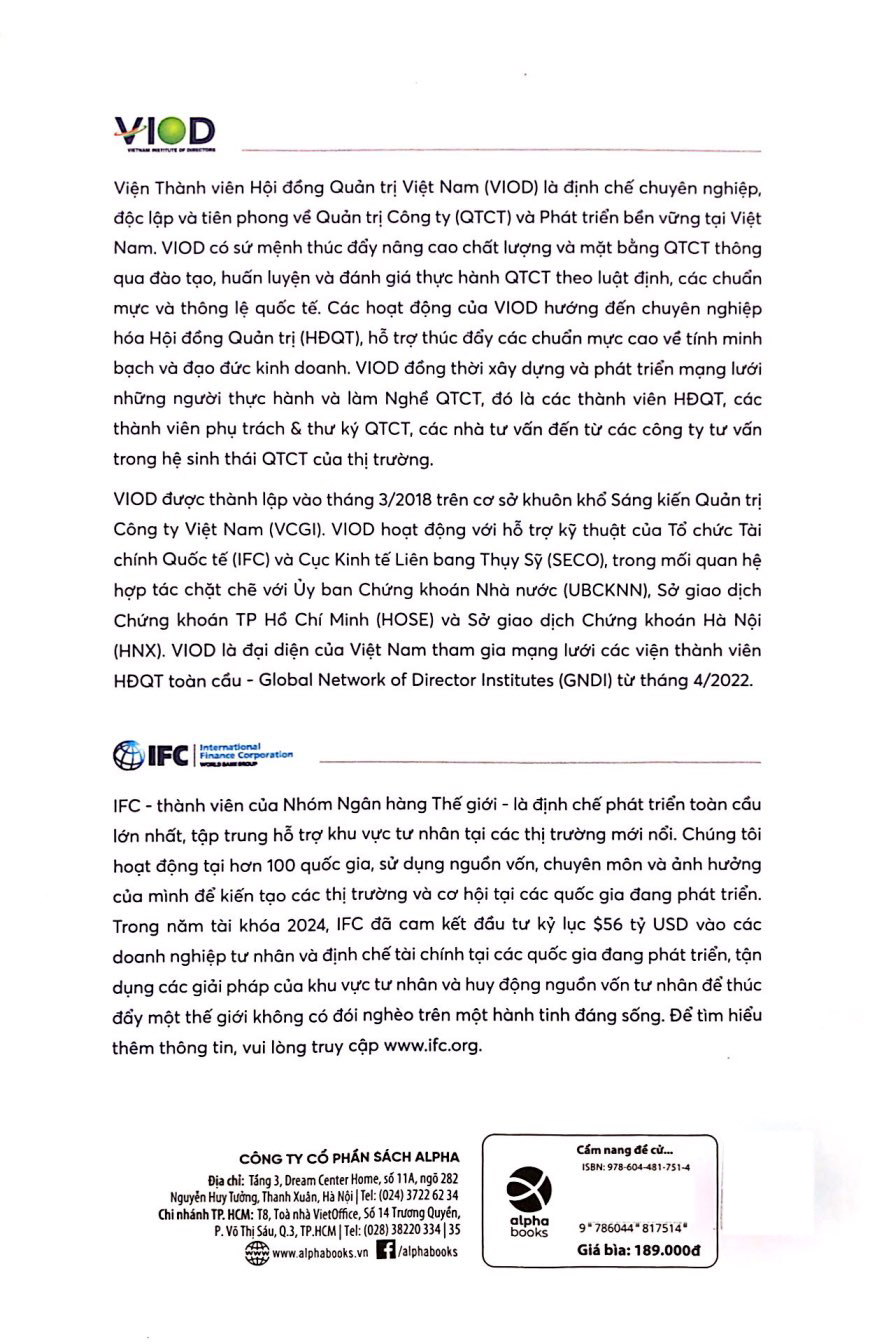 cẩm nang đề cử thành viên hội đồng quản trị