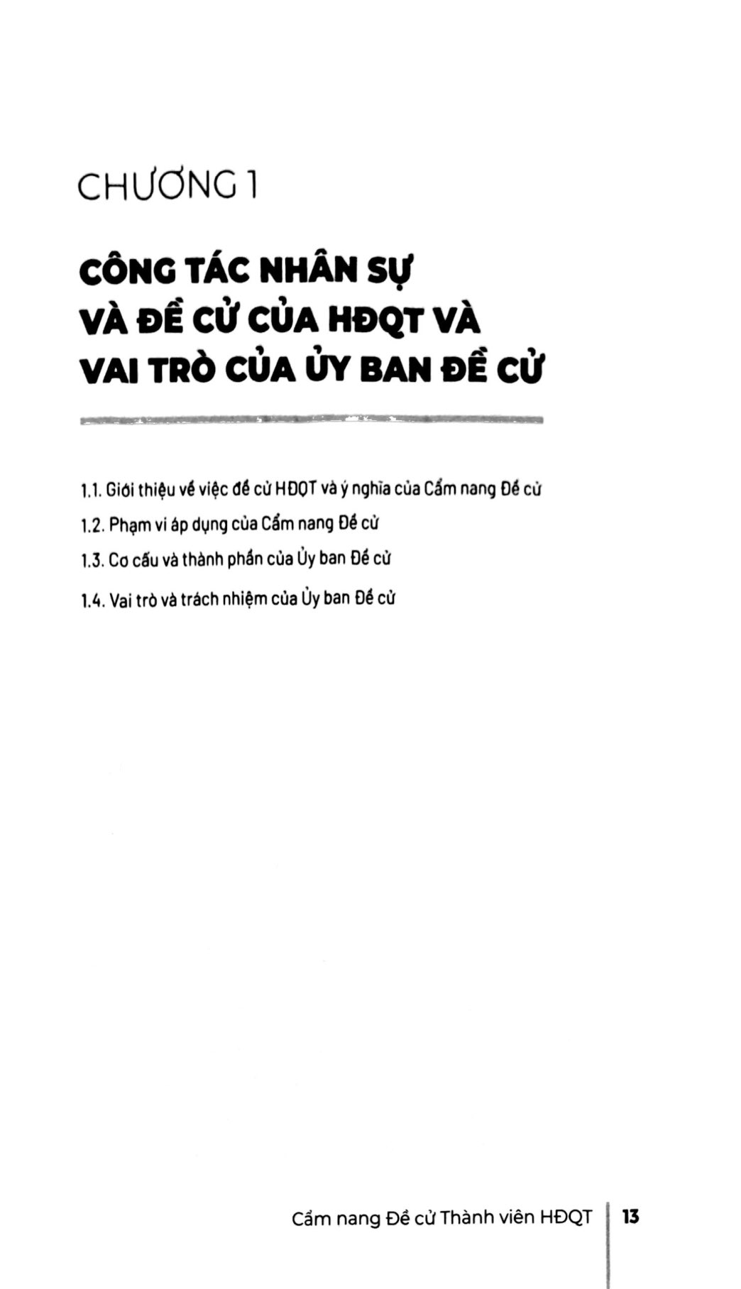 cẩm nang đề cử thành viên hội đồng quản trị