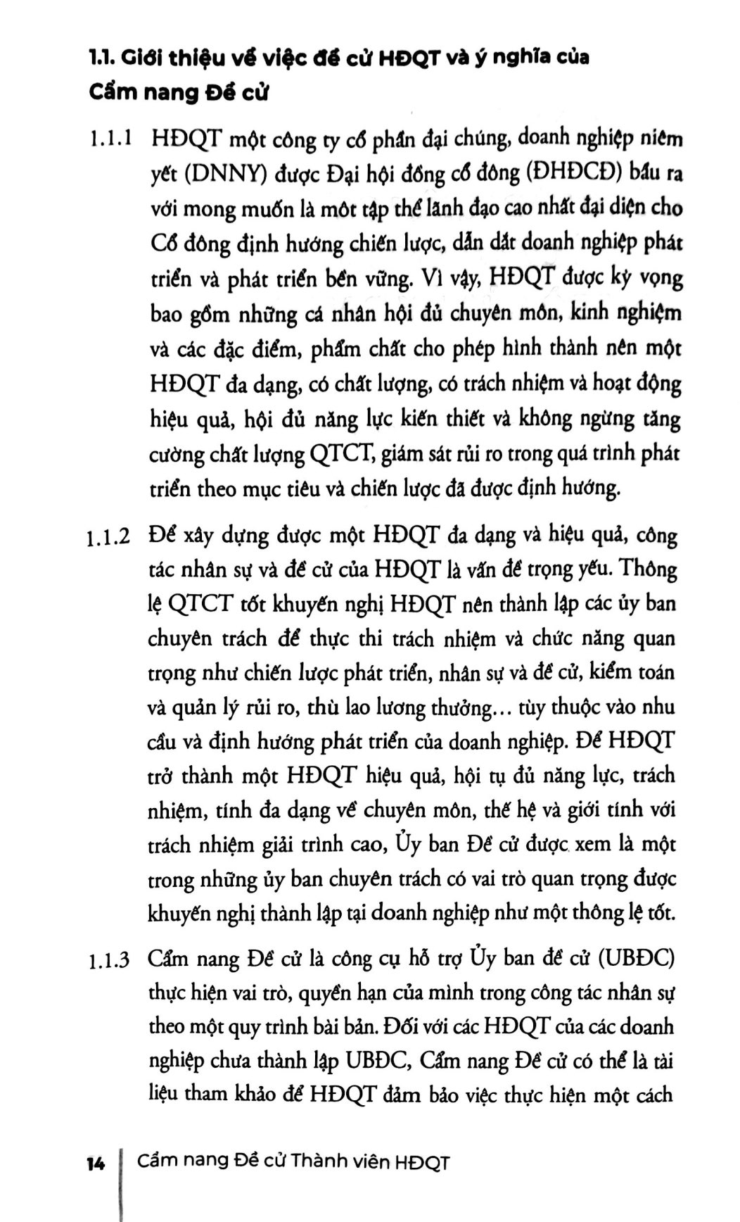 cẩm nang đề cử thành viên hội đồng quản trị