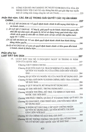 cấm nang giải quyết khiếu nại quyết định, hành vi, hành chính về đất đai tại tòa án và luật đất đai 2024