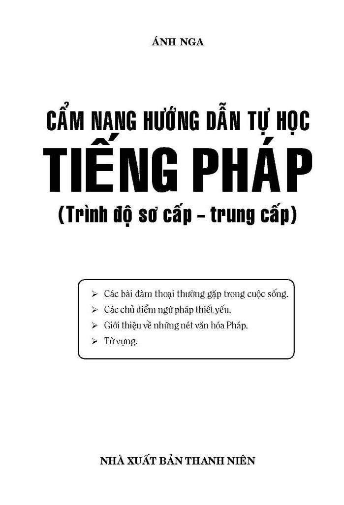 cẩm nang hướng dẫn tự học tiếng pháp - trình độ sơ cấp-trung cấp