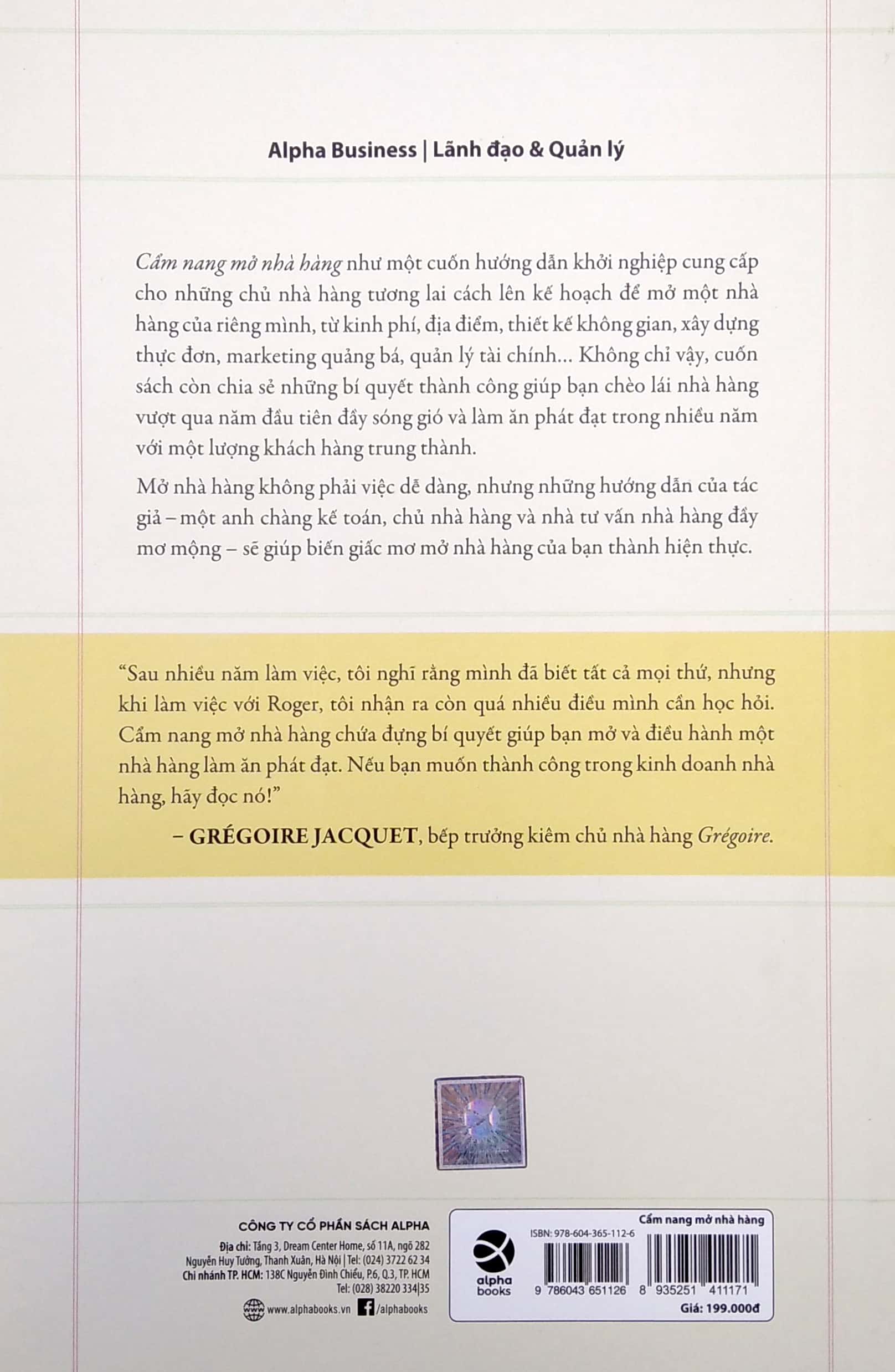 cẩm nang mở nhà hàng