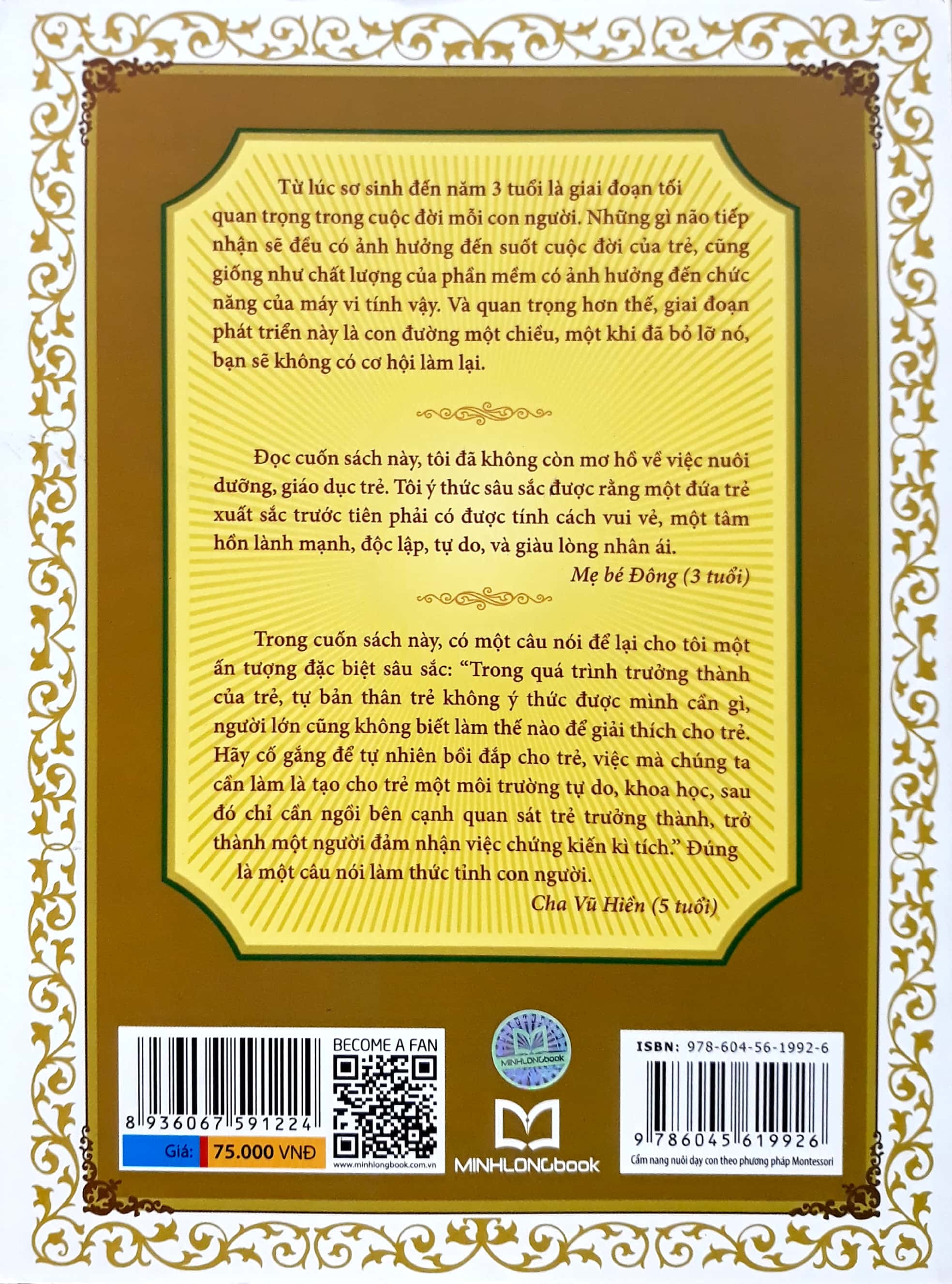 cẩm nang nuôi dạy con theo phương pháp montessori