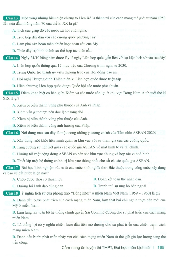 Cam Nang On Luyen Thi THPT, Dai Hoc - Mon Lich Su