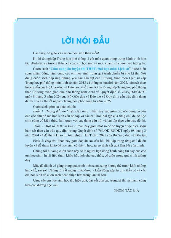 Cam Nang On Luyen Thi THPT, Dai Hoc - Mon Lich Su