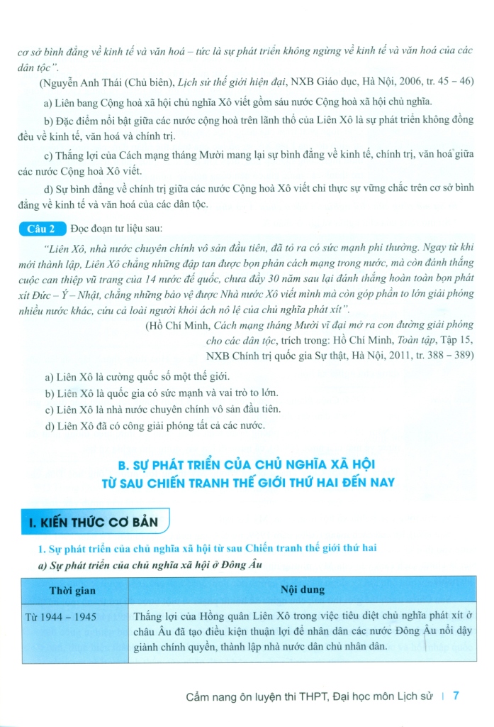 Cam Nang On Luyen Thi THPT, Dai Hoc - Mon Lich Su