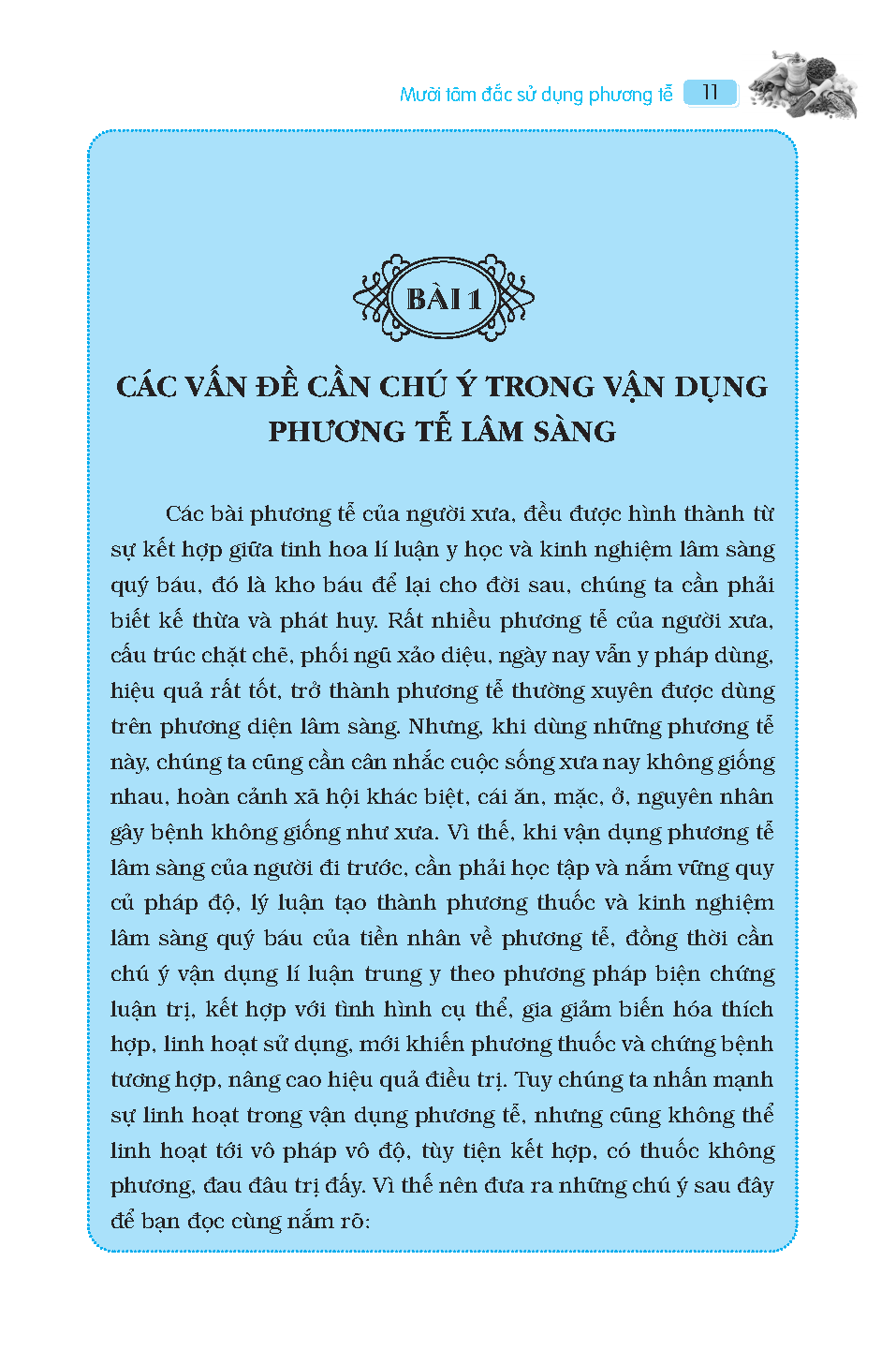 cẩm nang phương tễ (mười tâm đắc sử dụng phương tễ)