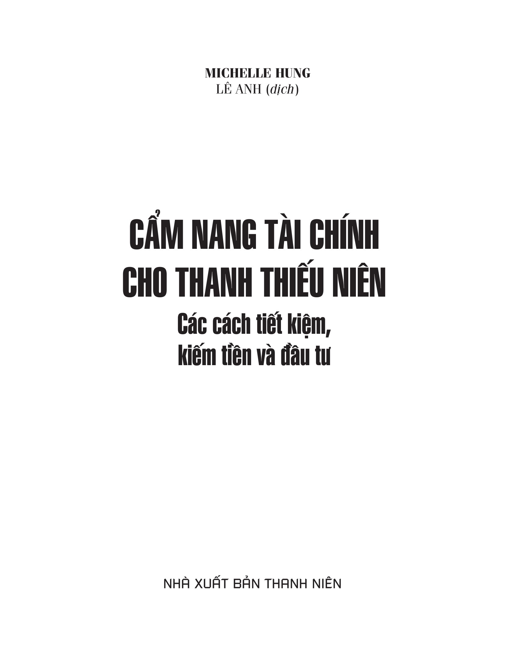 cẩm nang tài chính cho thanh thiếu niên