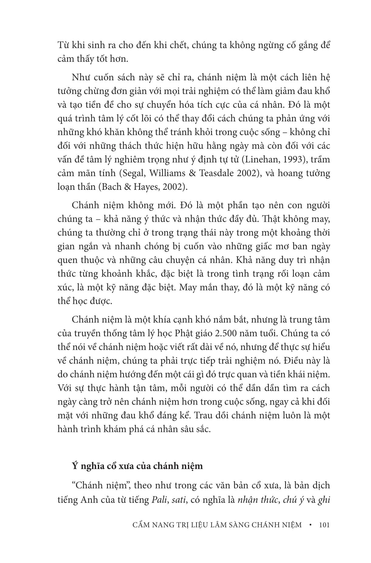 Cẩm Nang Trị Liệu Lâm Sàng Chánh Niệm