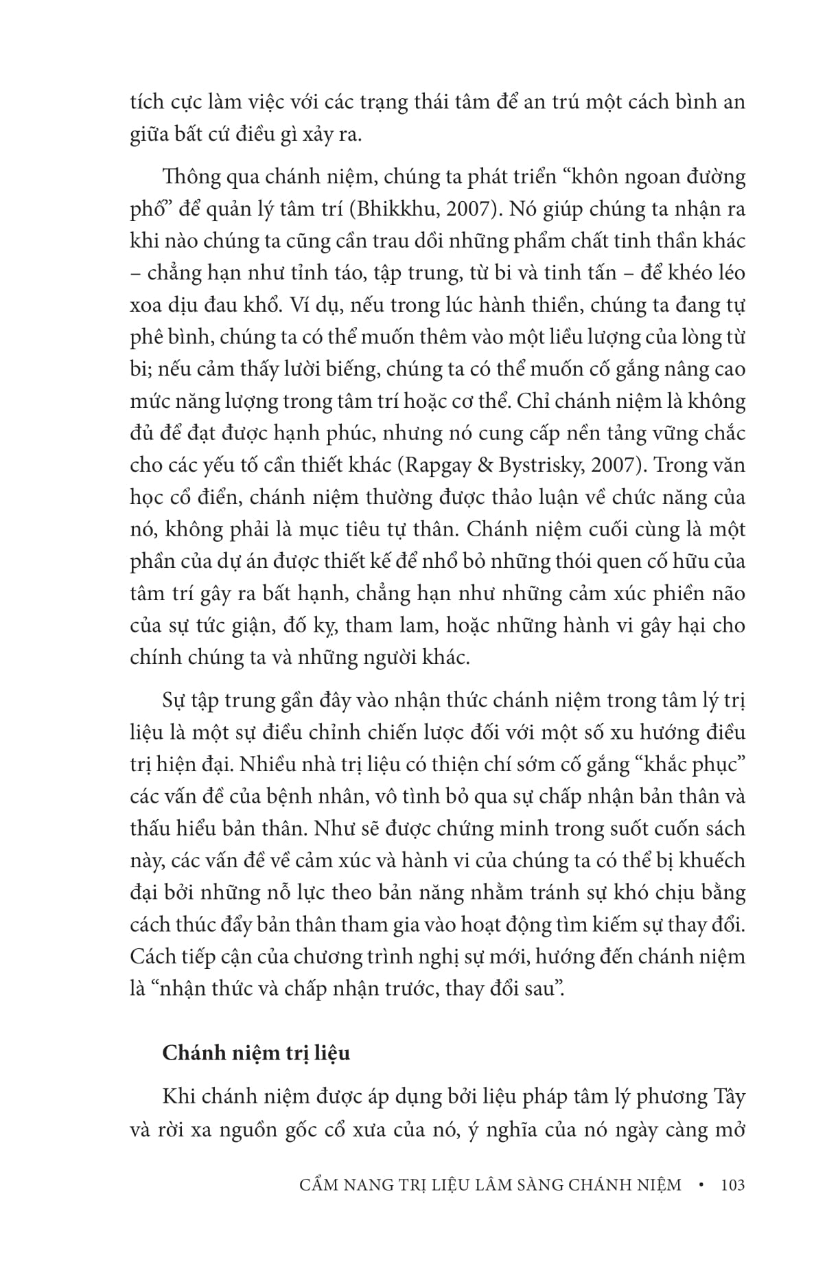 Cẩm Nang Trị Liệu Lâm Sàng Chánh Niệm