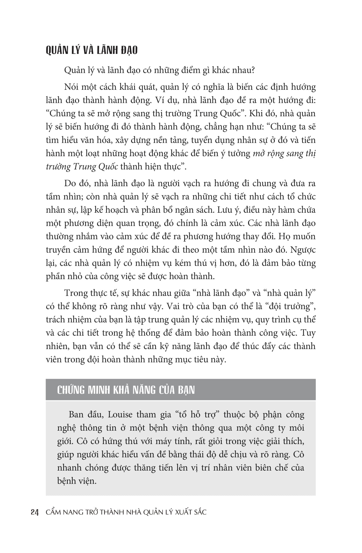 cẩm nang trở thành nhà quản lý xuất sắc