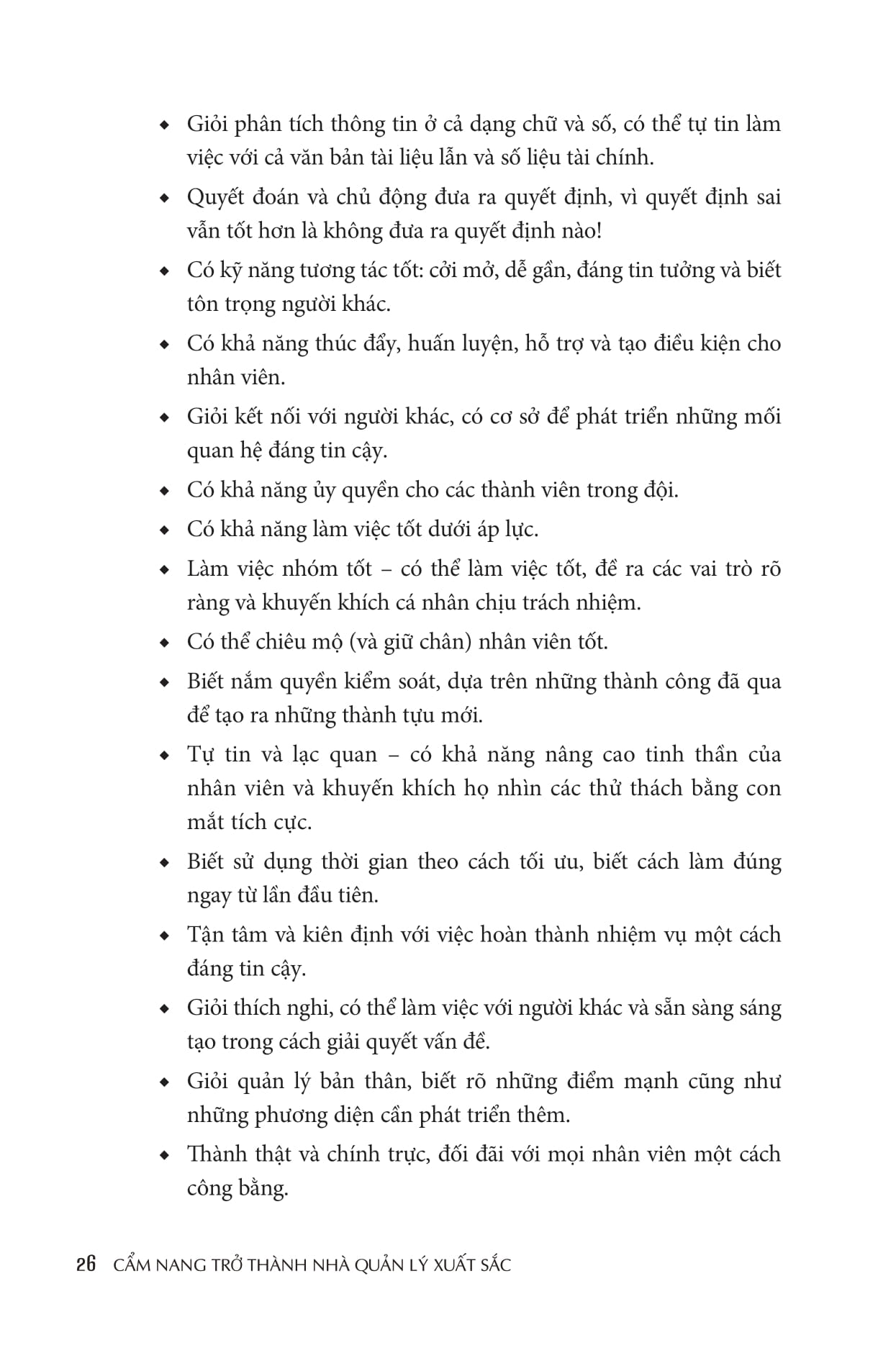 cẩm nang trở thành nhà quản lý xuất sắc