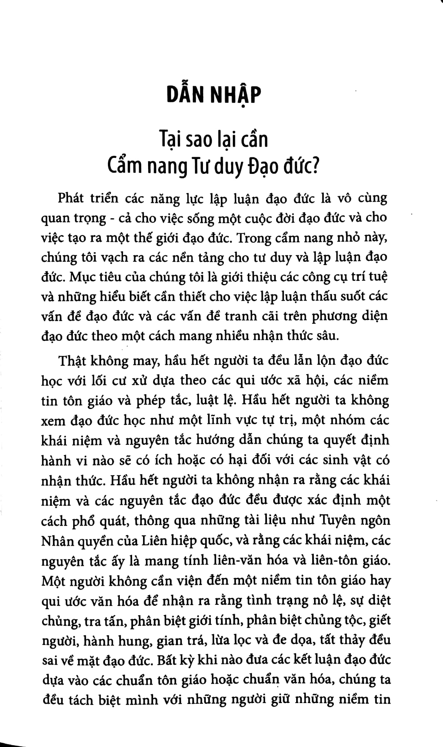 cẩm nang tư duy đạo đức