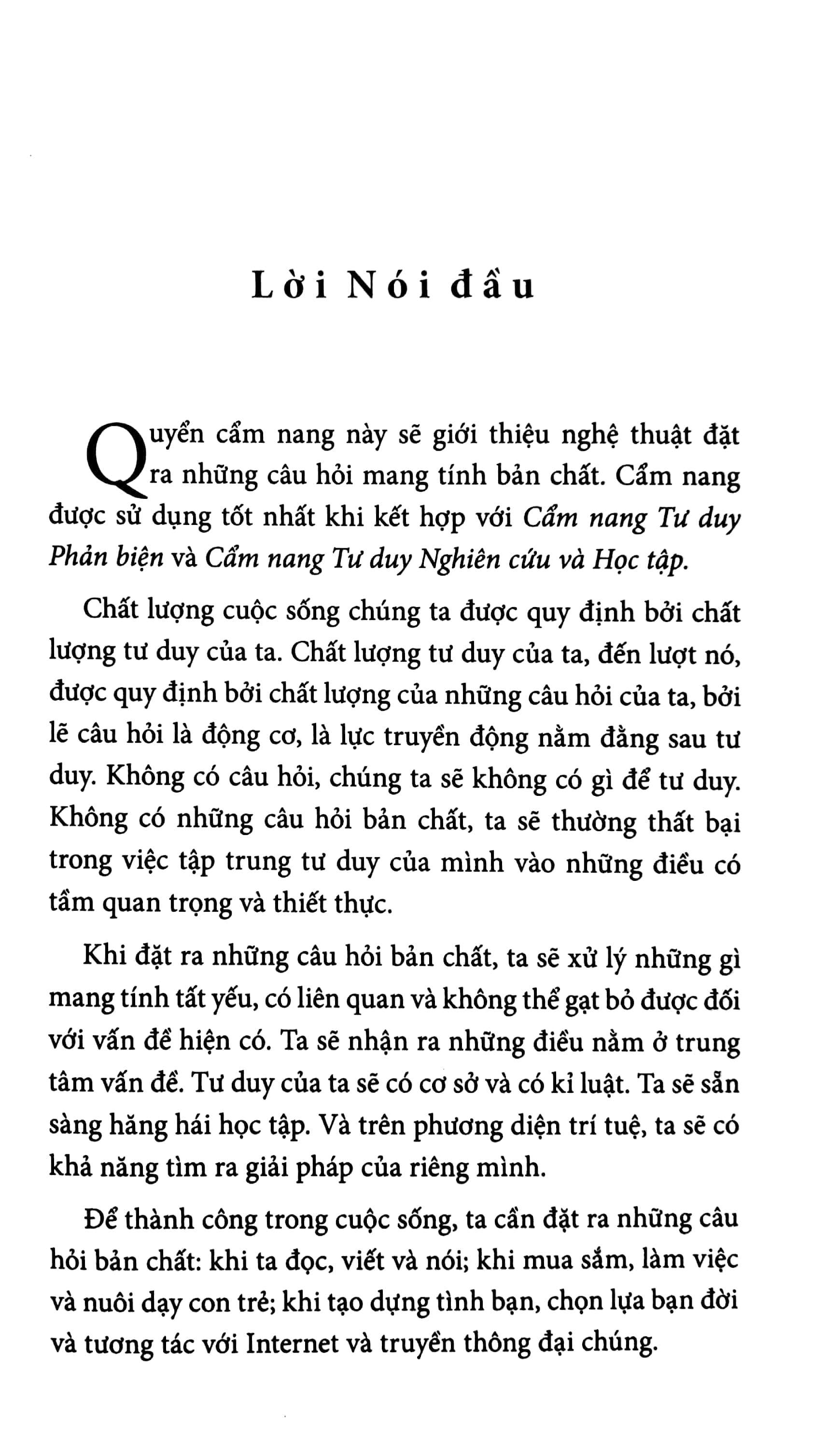cẩm nang tư duy đặt câu hỏi bản chất (tái bản 2024)