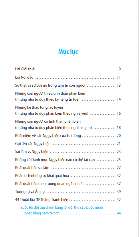cẩm nang tư duy ngụy biện - nghệ thuật đánh lừa và thao túng (tái bản 2023 )